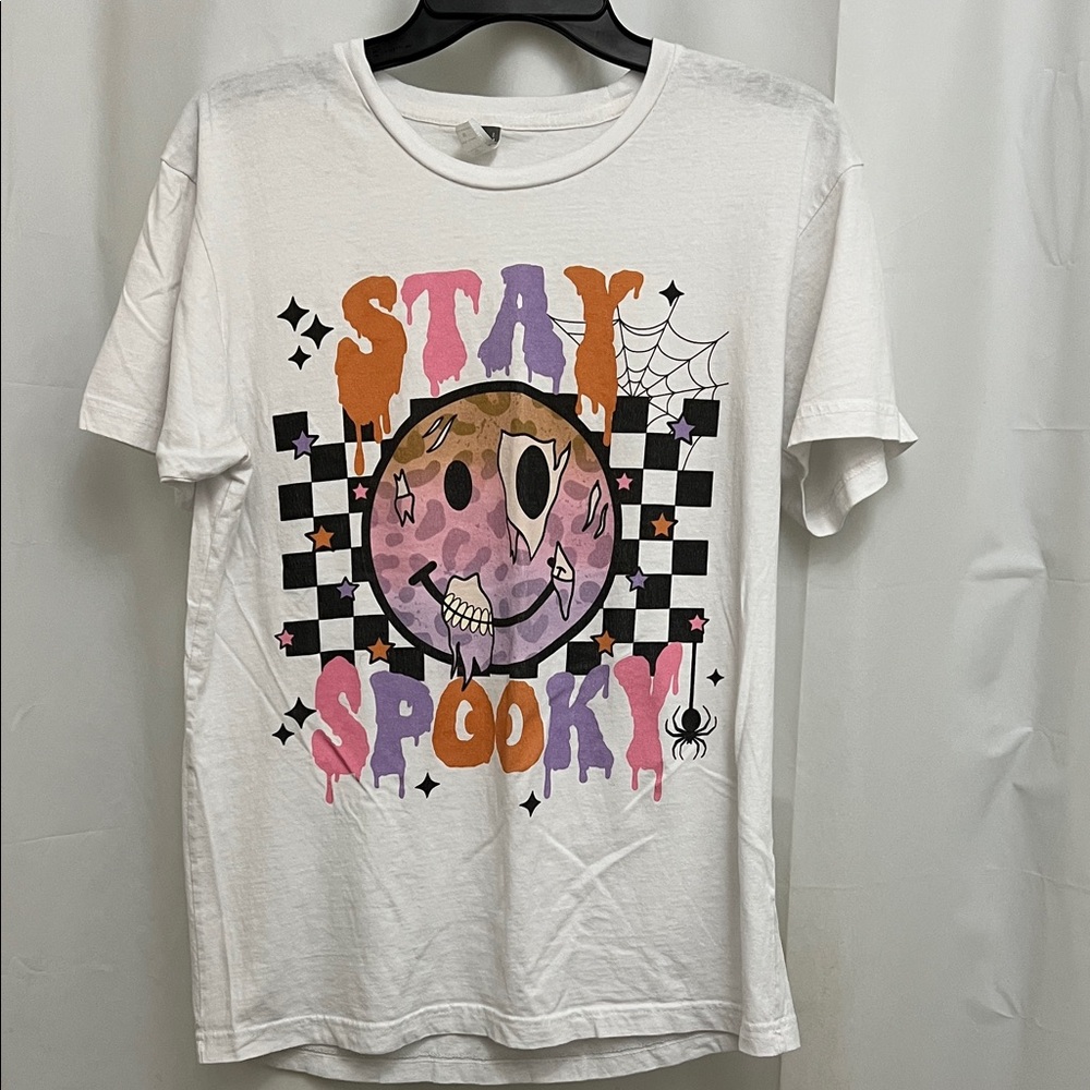 Stay Spooky Women Graphic T-Shirt - White